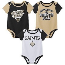 NFL New Orleans Saints Infant Boys&#39; AOP 3pk Bodysuit - 12M - £12.60 GBP