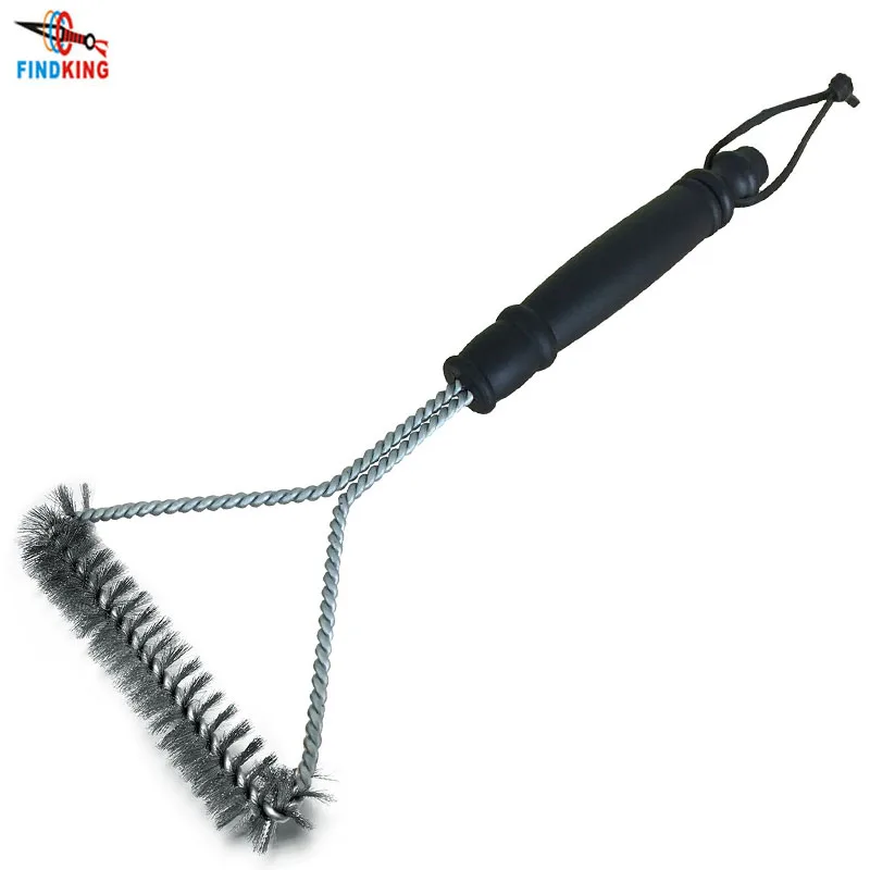 8 inch grill cleaning brush bbq tool grill brush 3 stainless steel brushes in 1 cleanin thumb200