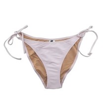 J Crew Bikini Bottoms Pink Cheeky Curved Ribbed String Size Large BE805 ... - $13.36