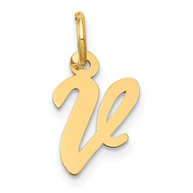 14k Small Script Letter V Initial Charm YC658V - $76.71