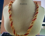 Vintage Gold Twisted Pearl Beaded Necklace - $45.99