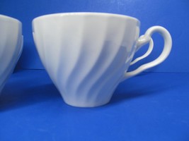 Johnson Brothers Regency Vintage Set Of 5 White Cups Only No Saucers GUC - £15.22 GBP