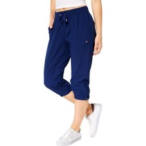 Tommy Hilfiger Womens Zip Detail Cargo Capri Pants Color Deep Blue Size XS - $68.31