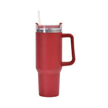 40oz Car Cup Double-Layer Vacuum Cup With Straw Handle Stainless Steel Thermos C - £7.11 GBP