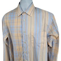 Canali Men&#39;s Long Sleeve Button Up Pastel Plaid Shirt Size L Italy - £24.57 GBP