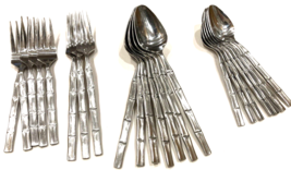 Lifetime Cutlery Stainless Japan Bamboo Style, 22 Piece Lot MCM - £30.62 GBP