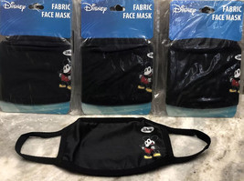 3ea Kids Disney Mickey Mouse Fabric Face Masks Ages 4 &amp; Up-Black-NEW-SHIP N 24HR - £7.94 GBP