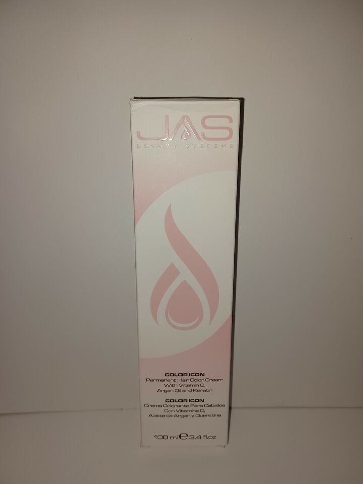 JAS Permanent Hair Color Cream with Argan Oil ~ 3.4 oz. ~ New Packing (Pink Box) - £7.72 GBP