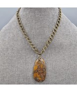 Artisan Ibis Jasper Pendant Necklace Earth Tones Brecciated Toggle Clasp... - $570.99 MXN