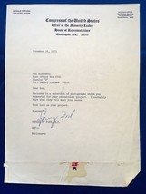 1973 Congressman Gerald Ford Personal Letter Michigan Minority Leader No... - $57.99