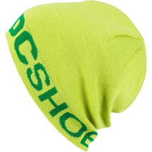 DC Shoes Co. USA Bromont Skull Beanie Lime Green Cap Hat NWT - £11.95 GBP