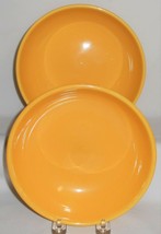 Set (2) Homer Laughlin Harlequin Pattern Yellow Color Coupe Soup Or Salad Bowls - £46.92 GBP
