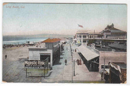 Beach Boardwalk Long Beach California 1910c postcard - £4.69 GBP