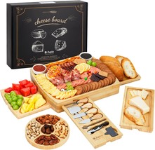 Large Charcuterie Board Gift Set - Bamboo Cheese Board And Knife Set: Wo... - $46.97