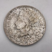 Vintage Indian Head Penny 1877 Metal Wall Hanging - £19.03 GBP