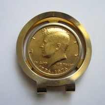 Vintage 1776-1976 JFK John F Kennedy Half Dollar Money Clip - £15.72 GBP