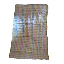 Toddler Nap Sleeping Bag Mat Blanket quilted  30&quot; x 20 in.  Checkers . Vintage - £18.52 GBP
