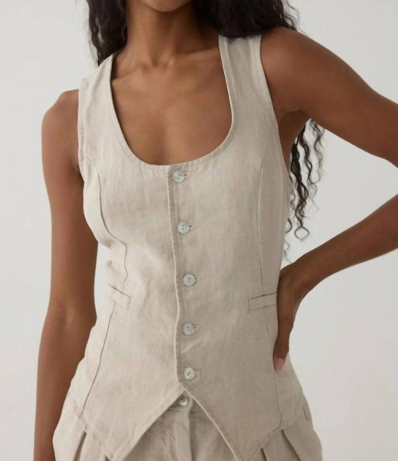 Bella Dahl Scoop Neck Button Vest Size XS - $106.92