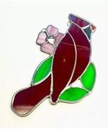 Cardinal with Rhododendron Stained Glass Sun Catcher - £43.83 GBP