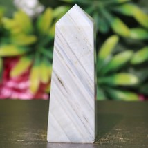 Natural Blue Lace Agate Quartz Crystal Column Wand Point Healing Tower Stone - £58.33 GBP