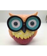 Owl With Glasses Whimsical Ceramic Figurine 6 Inch Tall Decorative Accent - $275.49 MXN