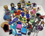 Random Mixed Small Toy Lot 9 x 5 x5 Box  58 Small Toys Figures Cars Anim... - $12.31