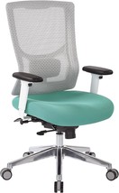 Office Star Progrid White Mesh High-Back Manager&#39;S Adjustable, Jade Fabric - $414.99