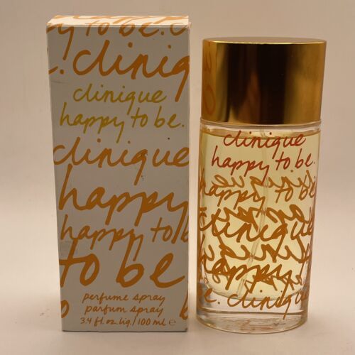 HAPPY TO BE By Clinique 3.4 oz For WOMEN Eau De Parfum Spray RARE ~ As Pictured - $188.00