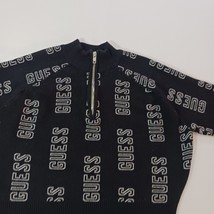 GUESS Los Angeles Women’s Black & White 1/4 Zip Pullover Sweater Jacket Size L image 11