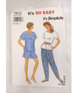 Simplicity Sewing Pattern 7810 Loose Fitting Top Pants Shorts Size 6-18 - £6.25 GBP