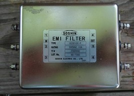 Soshin EMI Filter Type cc3010C-P 500VAC 10A T.V 2500VAC - $39.99