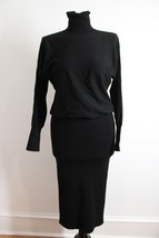 Aritzia Babaton XS Bogart Black Knit Turtleneck Blouson Sweater Dress - £44.81 GBP