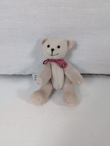 American Girl Pleasant Company Bitty Baby  Teddy Bear Pink Bow Plush 5 &quot; 20E4868 - £11.00 GBP