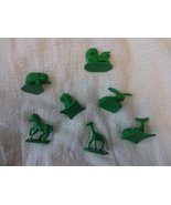 TUPPERWARE BUSY BLOCKS 7 toy animal figures / green LION / HORSE / DOG /... - $8.00