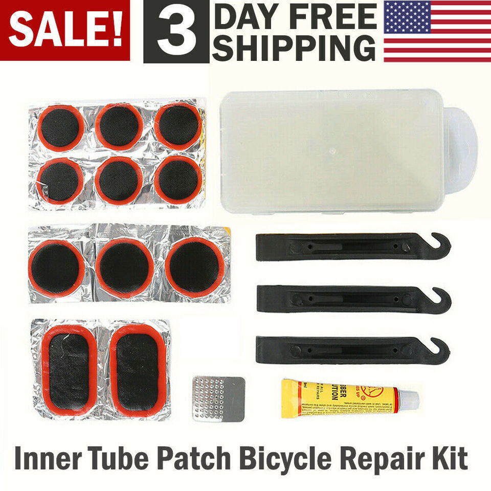 Bike Patch Kit Bicycle Tire Repair Inner Tube Fix Puncture Glue Patches