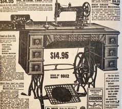 1900 Sewing Machine Burdick Advertisement Victorian Sears Roebuck 5.25 x... - $19.99