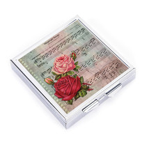 PILLBOX 4 Grid square beethoven moonlight sonata score Stash Metal Case Holder - £12.45 GBP