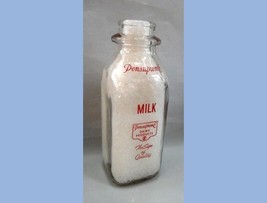 Vintage Glass Pint Pensupreme Milk Bottle Pa Dairy Product Duraglas Quality Reg - £37.85 GBP