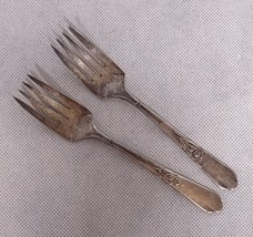 Oneida Encore Salad Forks 2 Silverplated 1914 - £7.86 GBP
