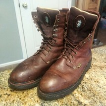 Cactus Work Boots 8730S Brown Steel Toe Men&#39;s Size 10 US Real Leather NICE - $49.50
