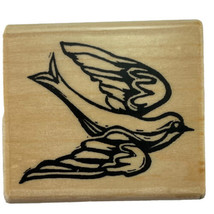 Poetry Bird Monica Riffe Uptown Rubber Stamps Stamp E31025 Vintage 2000 New - $6.87