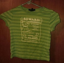 Girls Size 6 Great Escape Reward If Found Lost Kitty Shirt Green Short S... - $9.99