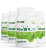 4 Pack Herbal Power Flush, extra strength digestive aid-60 Capsules x4 - €108,88 EUR