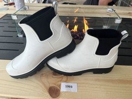 Women&#39;s Shoes UGG DROPLET Waterproof Slip On Chelsea Rainboots WHITE - sz 9 - £67.26 GBP