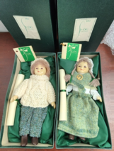 Irish Si-Og Young Fairies Collectible Dolls Alana And Kieran Made in Ireland - £47.16 GBP