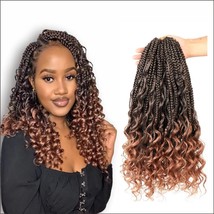 (6) Boho Goddess 18 Inch Braids Hair For Black Women T1B30--FREE SHIPPING! - £23.70 GBP