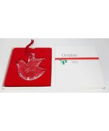 LOVELY ORREFORS CRYSTAL 1984 DOVE ANNUAL CHRISTMAS ORNAMENT IN BOX - €33,53 EUR