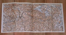 1925 Vintage Map Of Riesengebirge Sudetes Hirschberg Silesia Poland Germany - $25.01