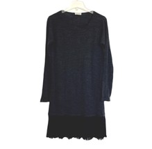 Wrap London Phoebe Merino Wool Pleated Shift Dress Size 2 Black Modest A... - $561.85 MXN