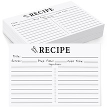 70 Count Recipe Cards, Recipe Cards 4X6 White, 4X6 Recipe Cards Double S... - £11.78 GBP